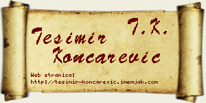 Tešimir Končarević vizit kartica